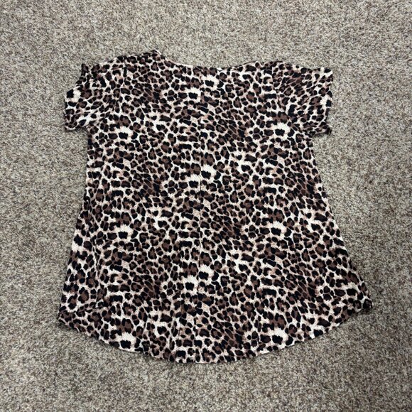 Women's Cheetah Print Blouse with Lace Front -  Size 4X - Preowned - 2067 - Picture 3 of 3